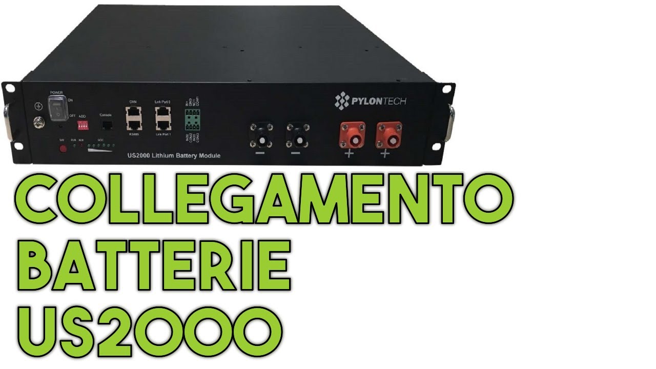 Collegamento batterie US2000 Pylontech (Bassa Tensione)