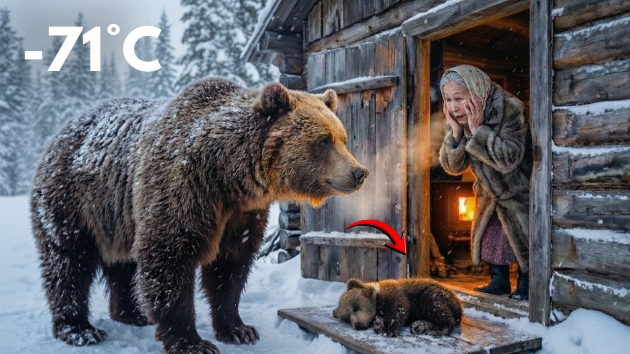 She Opened Her Door in -71°C Siberia… and a Wild Bear Was There with a Dying Cub.
