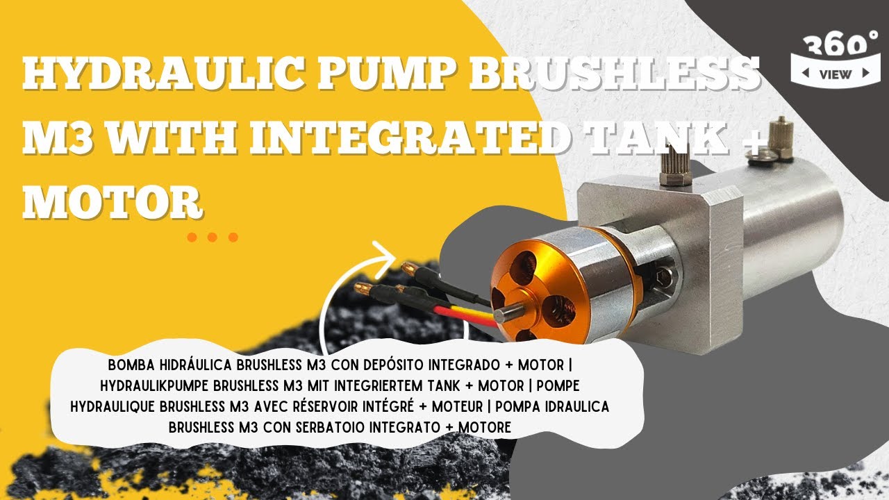 Hydraulic pump brushless M3 with integrated tank + Motor - 360&ordm; | MAGOM HRC