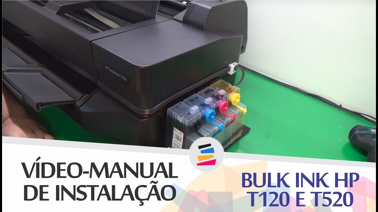 Tutorial - Instalação do Bulk Ink nas Plotters HP  T120 T130 T520 e T530 fornecido pela SULINK