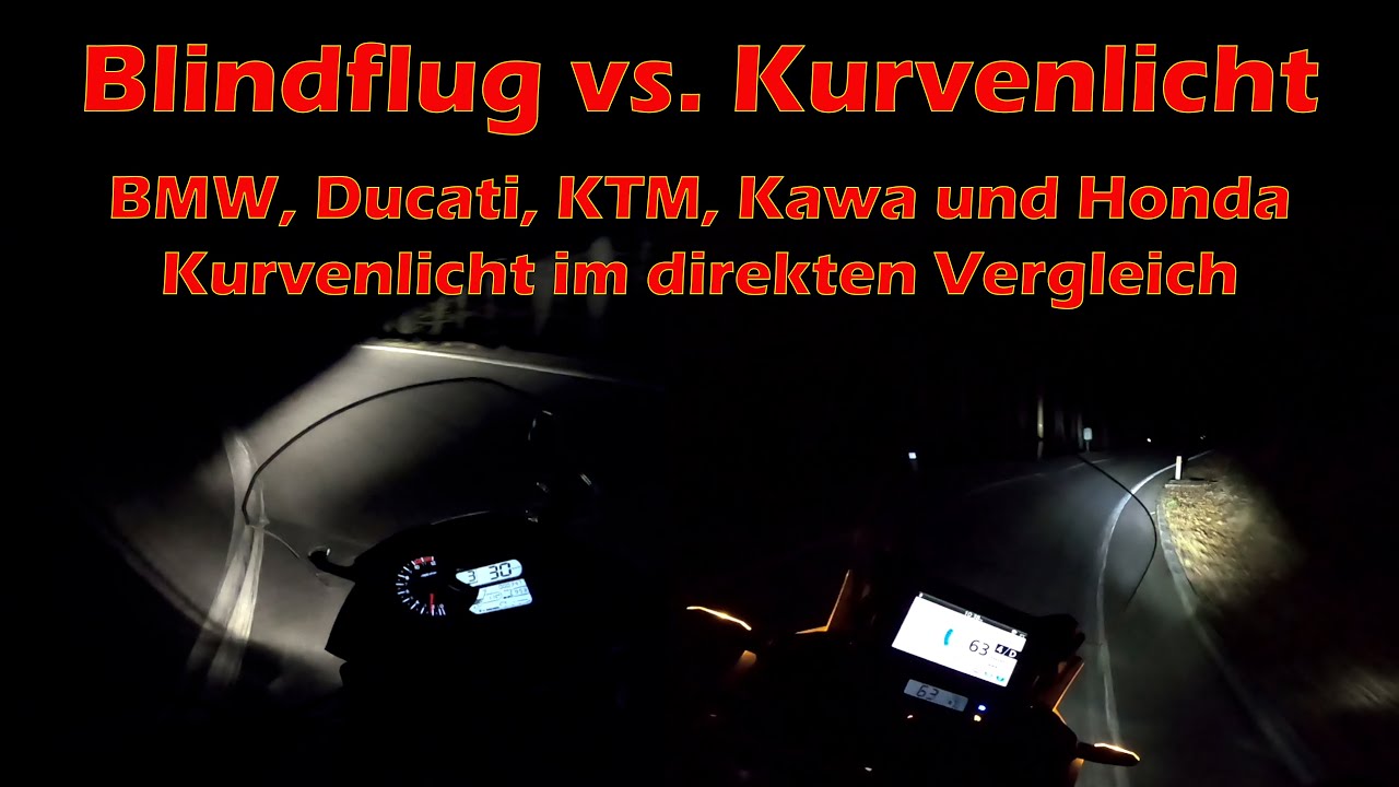 Kurvenlicht Realit&auml;tscheck: BMW, Ducati, Honda, Kawasaki und KTM. Welches System ist besser?