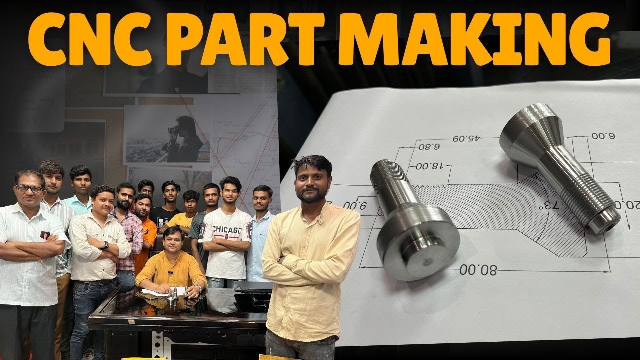 Part Made On Cnc Machine On Cnc Basic Cad Cam By Santosh Yadav Sir| machine | manual