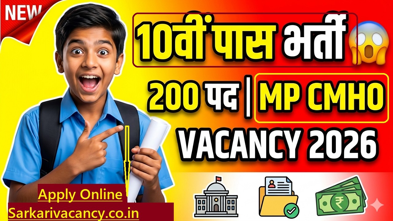 MP CMHO Vacancy 2026 | MP CEDMAP Recruitment 2026 | CEDMAP Group D Job Full Details 10th Pass