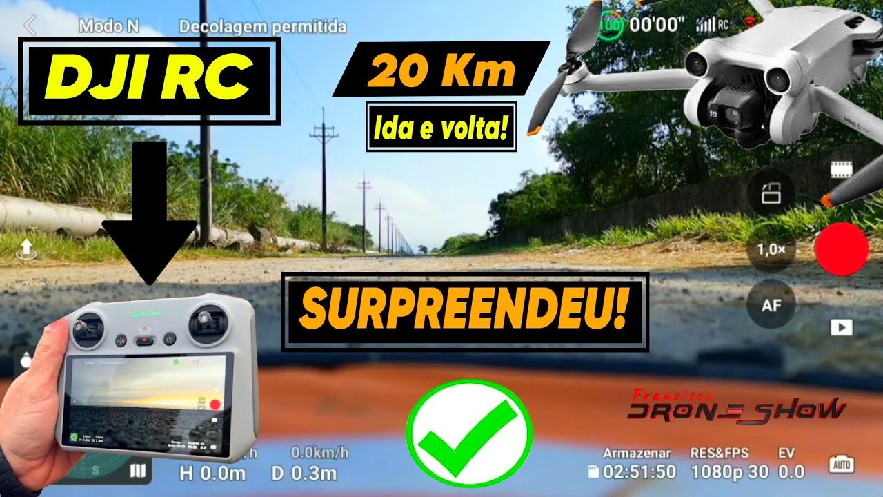 MINI 3 PRÓ com BATERIA PLUS mais de 10 KM de DISTÂNCIA!