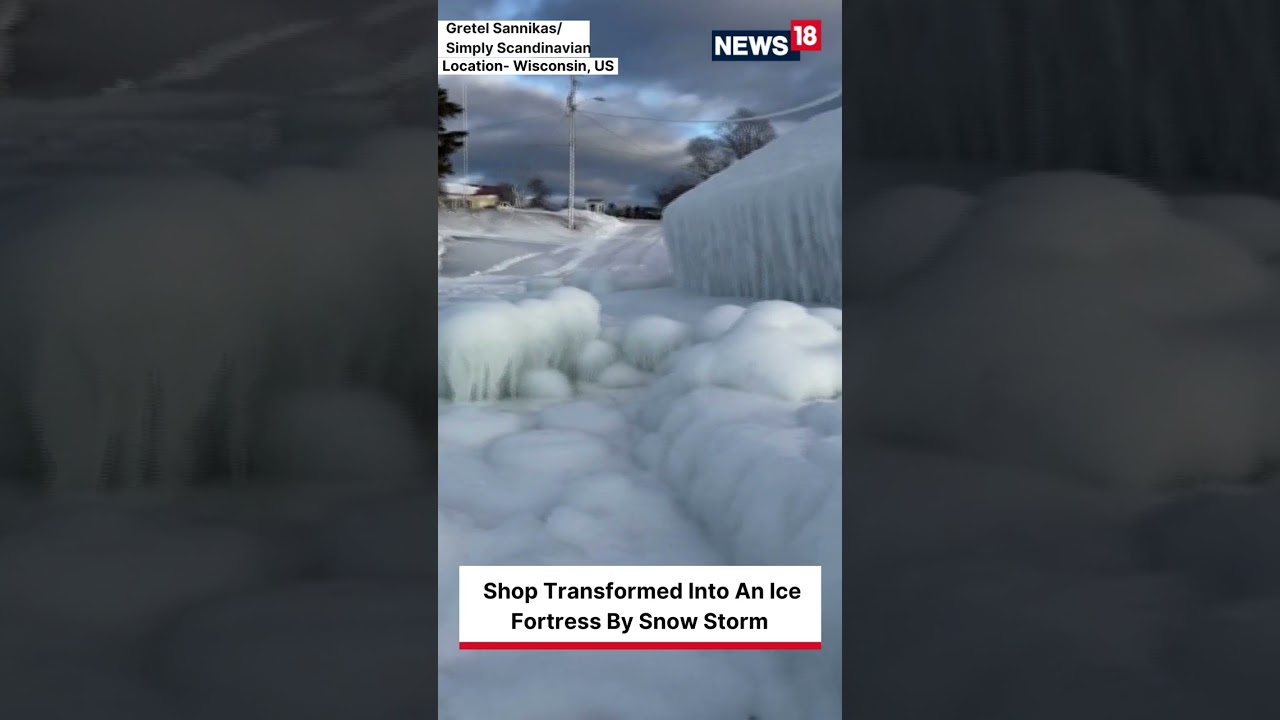 US Winter Storm 2022 | Shop Turned Into Snow Fort Due To #winterstorm #shorts News18 #snowstorm