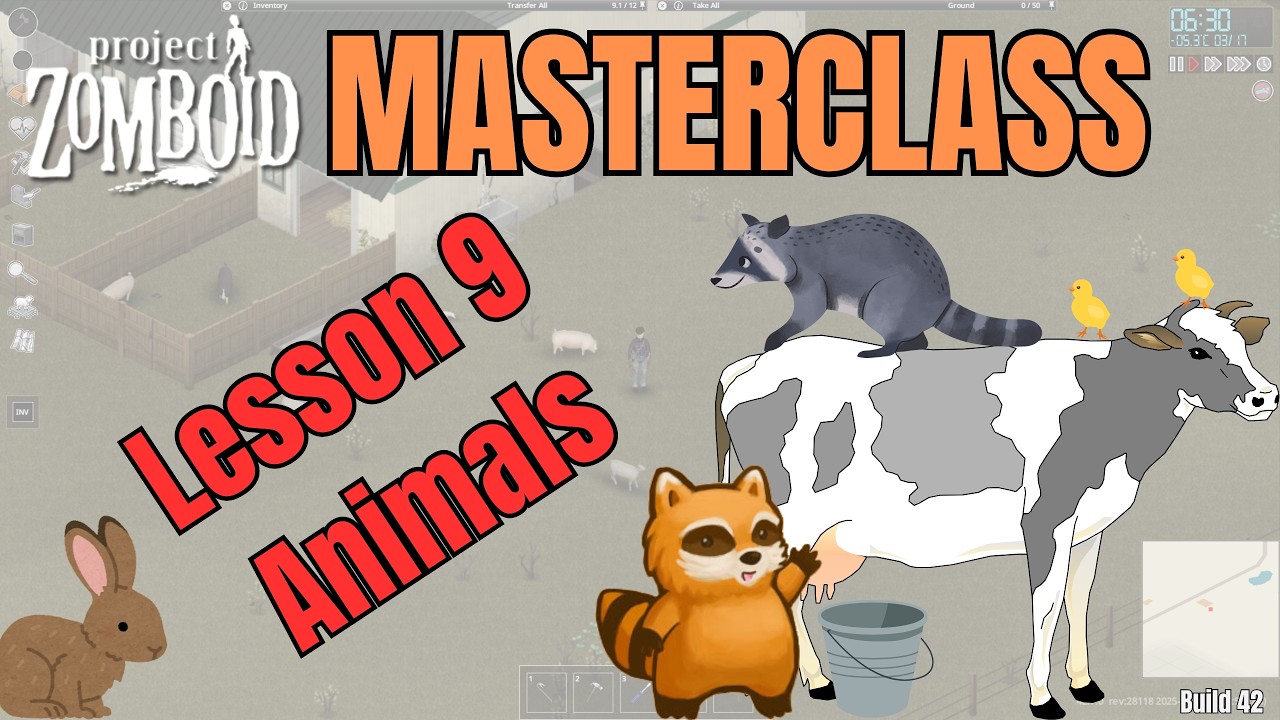 Project Zomboid Masterclass Lesson 9 | Complete guide to Animals | Collecting, breeding, caring