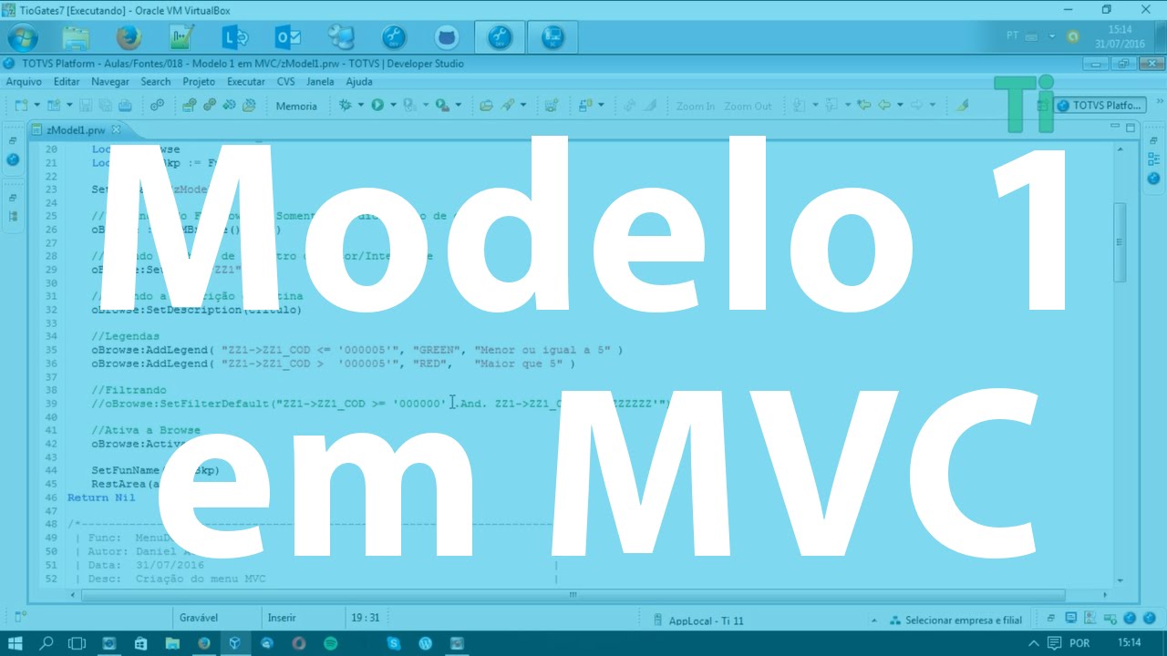 AdvPL 018 - Modelo 1 em MVC