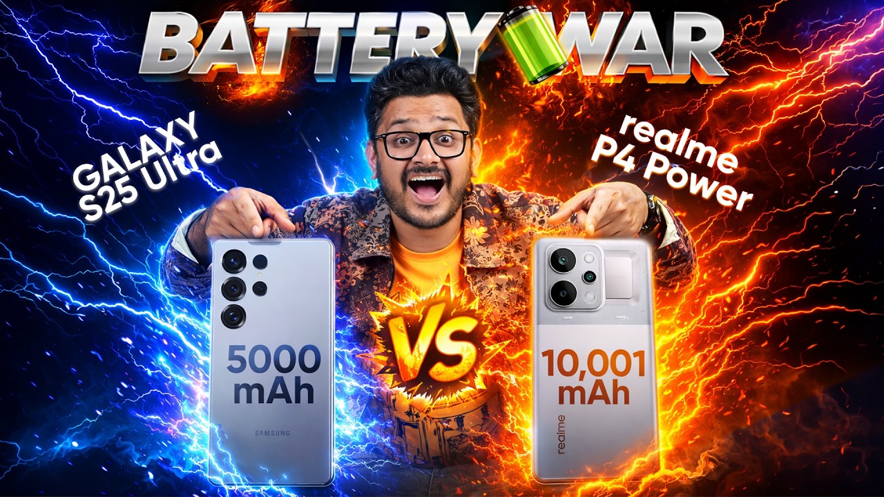 10,000mAh Ultimate Battery Drain Test ⚡ realme P4 Power, Samsung S25 Ultra