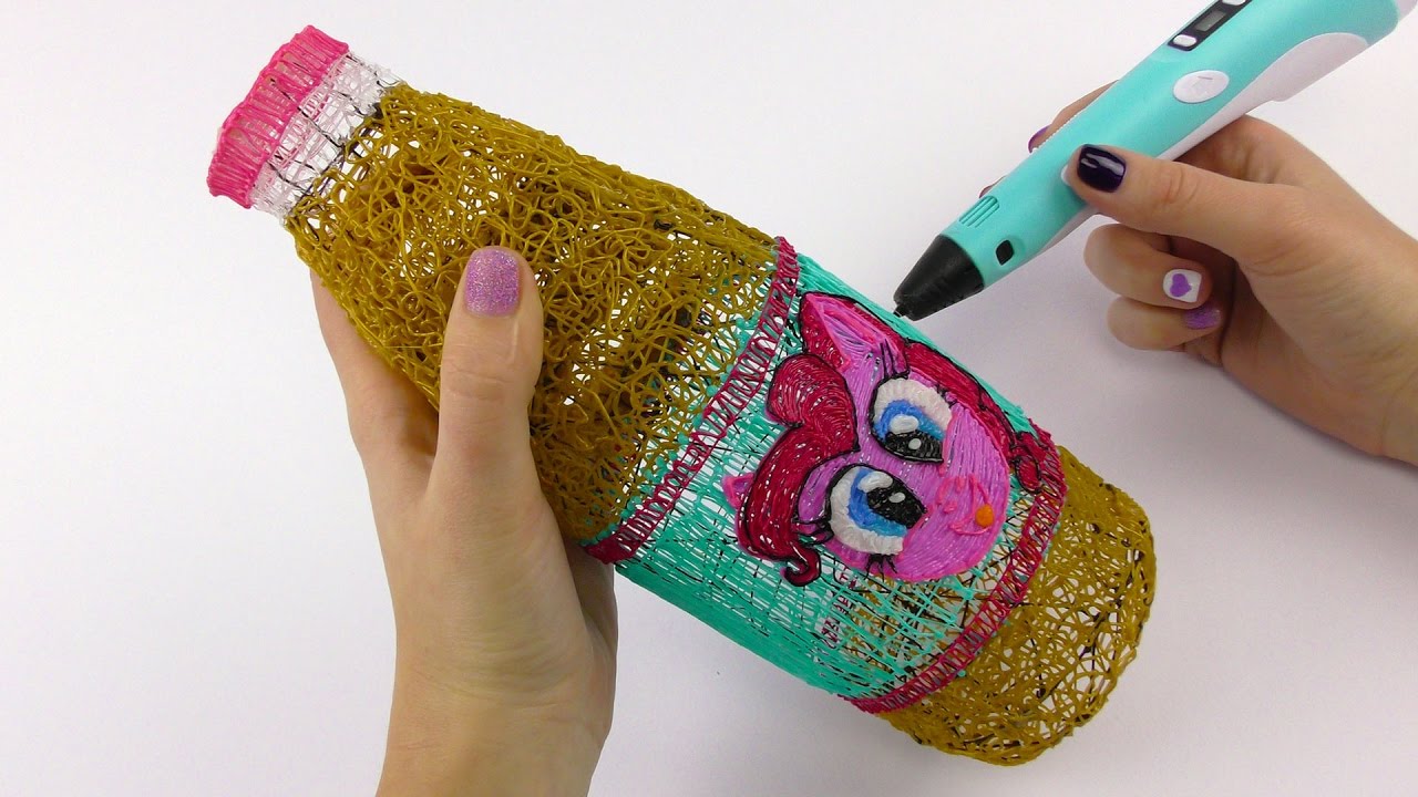 Pinkie Pie Chocolate Milk Bottle Drawing with 3D PEN