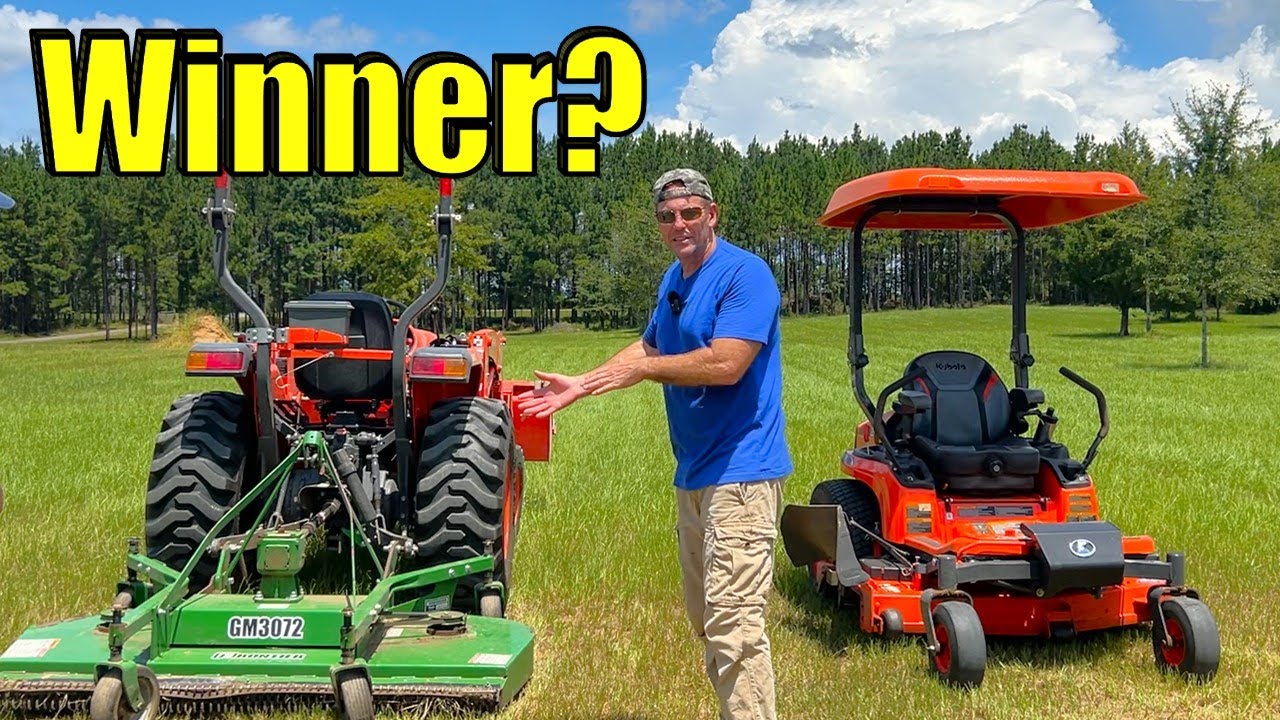 What Is The BEST Mower for Large Acreage?   Zero Turn or Compact Tractor?