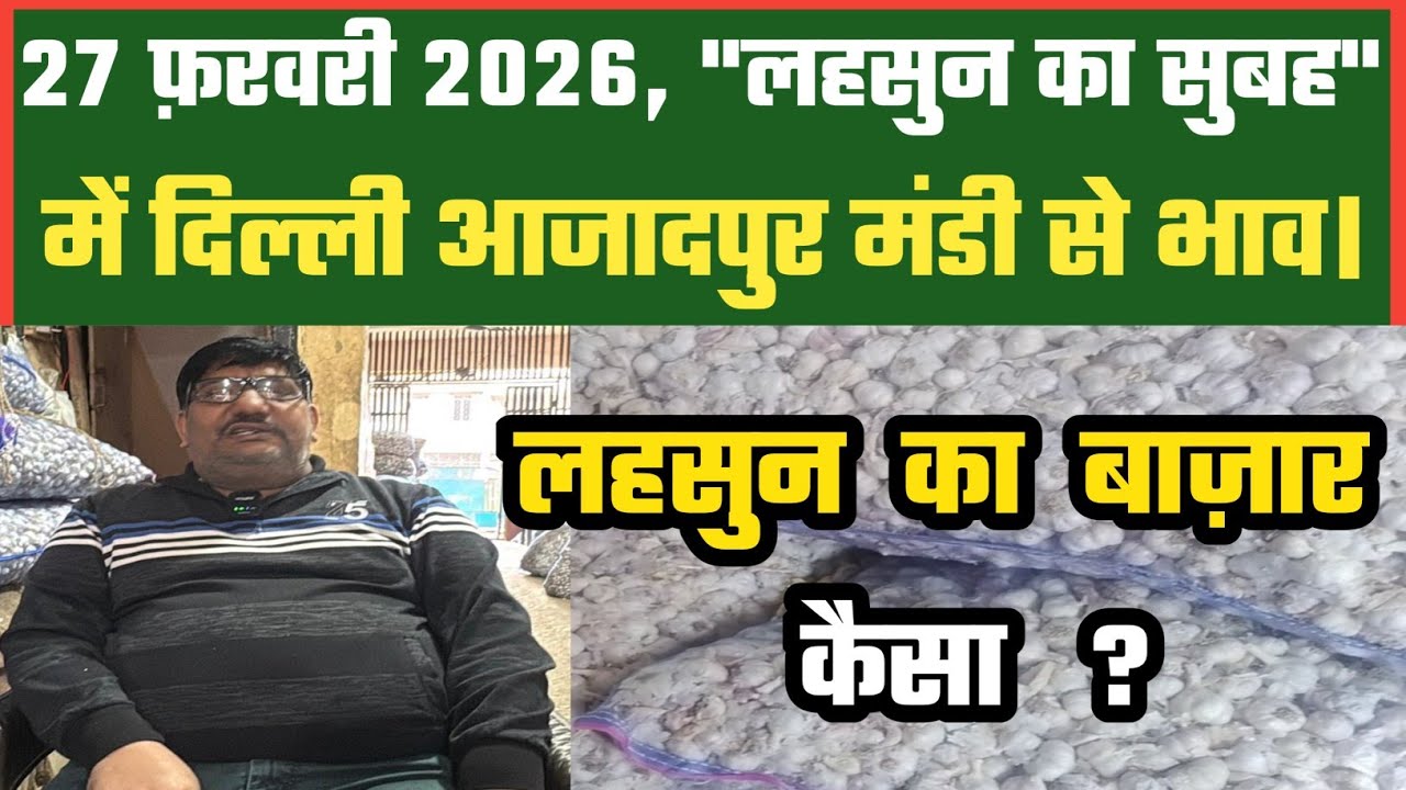 आज लहसुन में बाज़ार कैसा ? Azadpur Delhi Mandi Today 27-02-2026 को बने ऐसे Garlic Price DMT TV