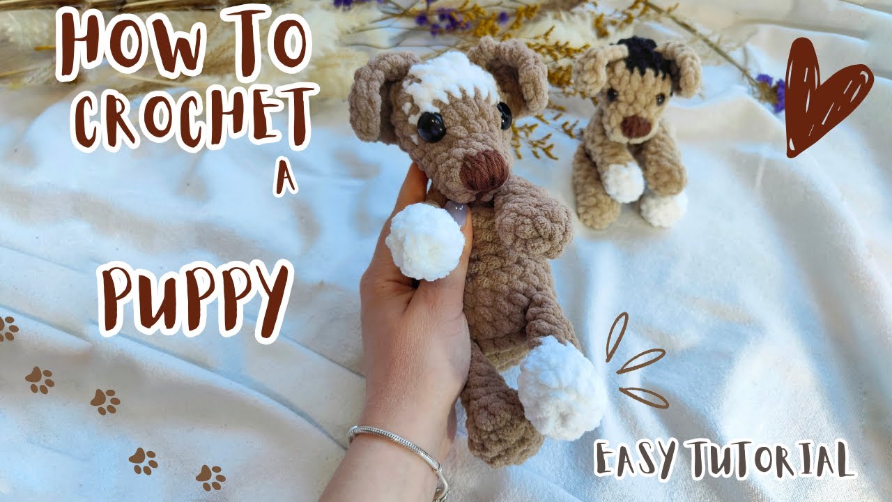 How to Crochet a Puppy Step-by-Step |  Dog Pattern for Beginners | Cute Easy Crochet Stuffed Animals