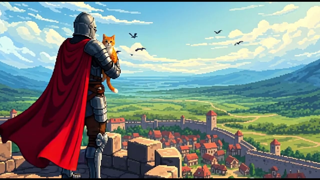 Lone Knight Watching Over the Valley at Sunrise - Deep Relaxing Ambient Music for Sleep, Meditation