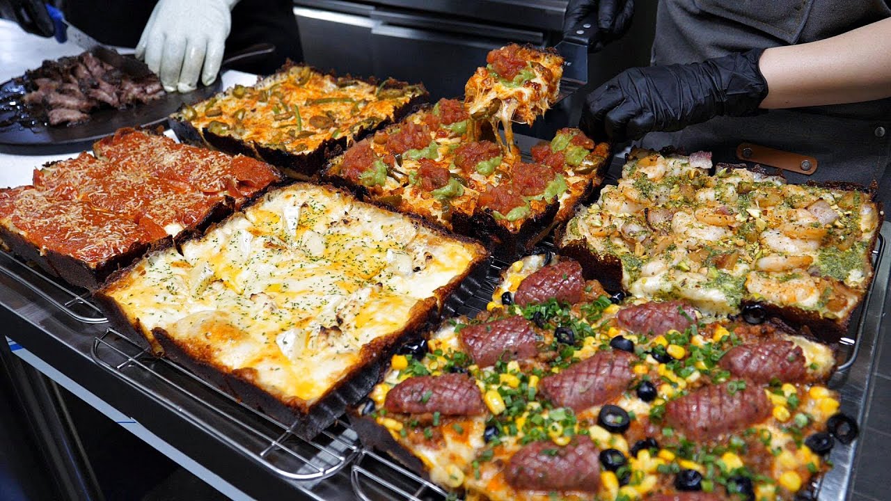 1 миллион долларов продаж ?! Детройтская пицца с восхитительной начинкой. / Korean street food