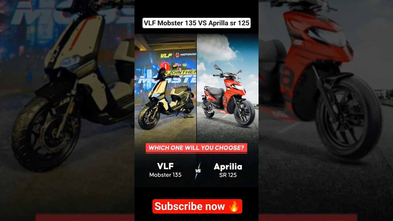 VLF Mobster 135 Vs Aprilla Sr 125#aprillia #vlf #scooty #automobile #shotrs #sportsbike #bikereview