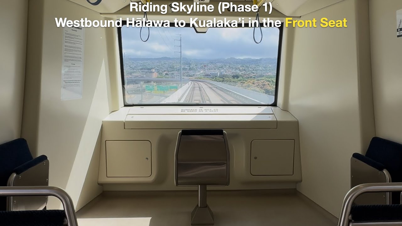 Riding Phase 1 of Skyline (Front Seat View) (Honolulu Rapid Transit)