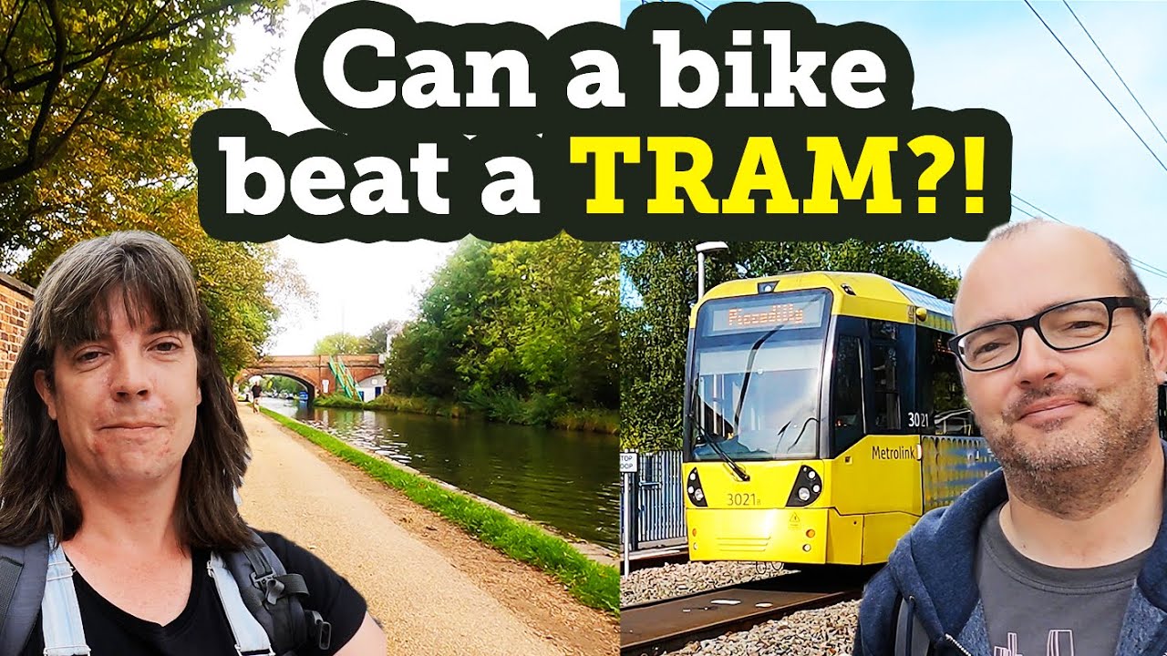 Is a bike quicker than the Metrolink? Altrincham to Manchester race!