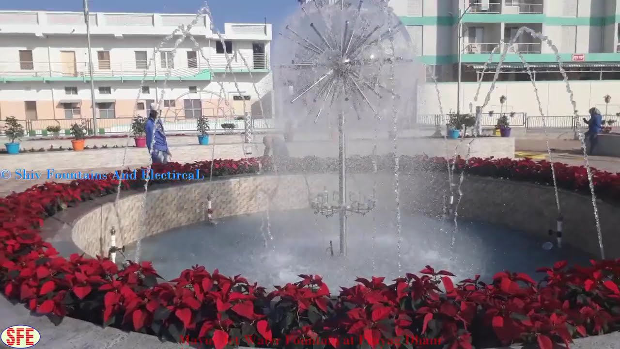 Mayur Jet / Dandelion Sphere Jet Water Fountain At Prayag Dham-20181221 154505