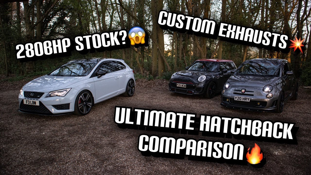 CUPRA 280 VS F56 JCW VS FIAT 500 ABARTH Review & Revs, Custom Exhausts, Drive by’s.