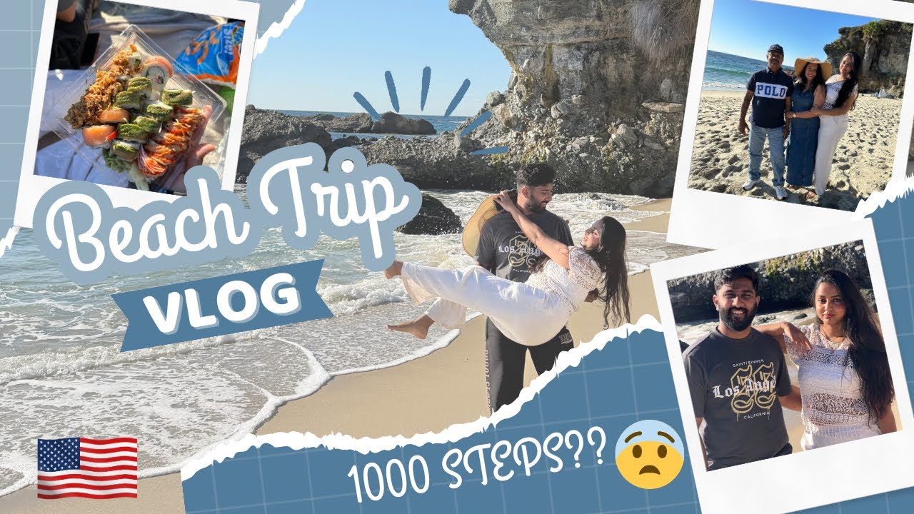 Thousand Steps Beach - Winter in California (ලංකන් couple 🇱🇰🇺🇸)