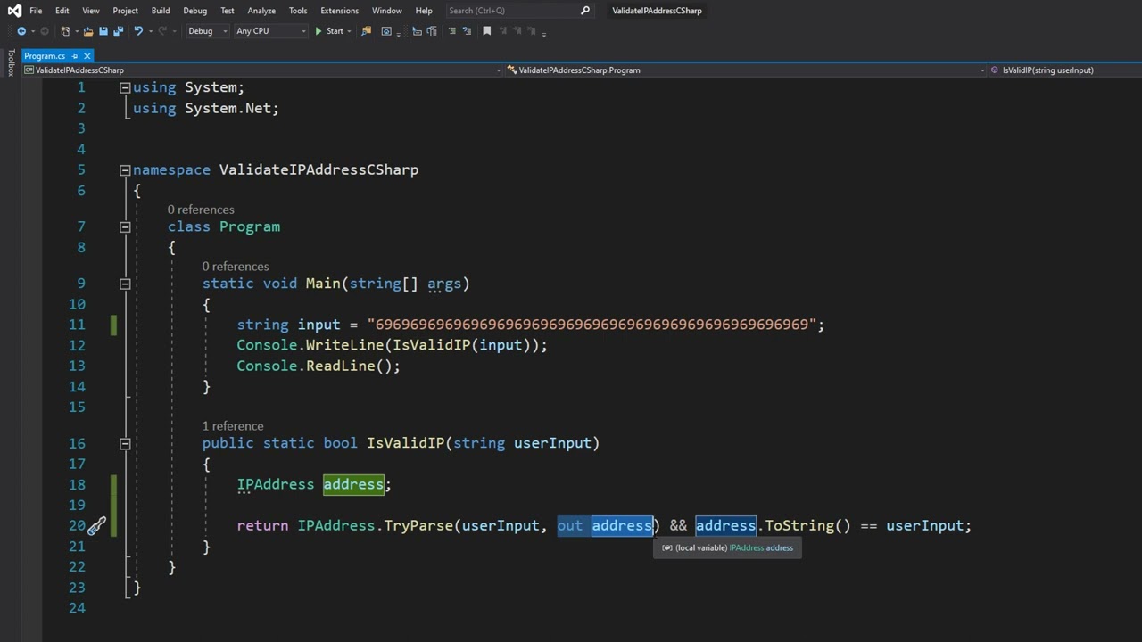 How to Validate an IP Address Using C# (Simple)