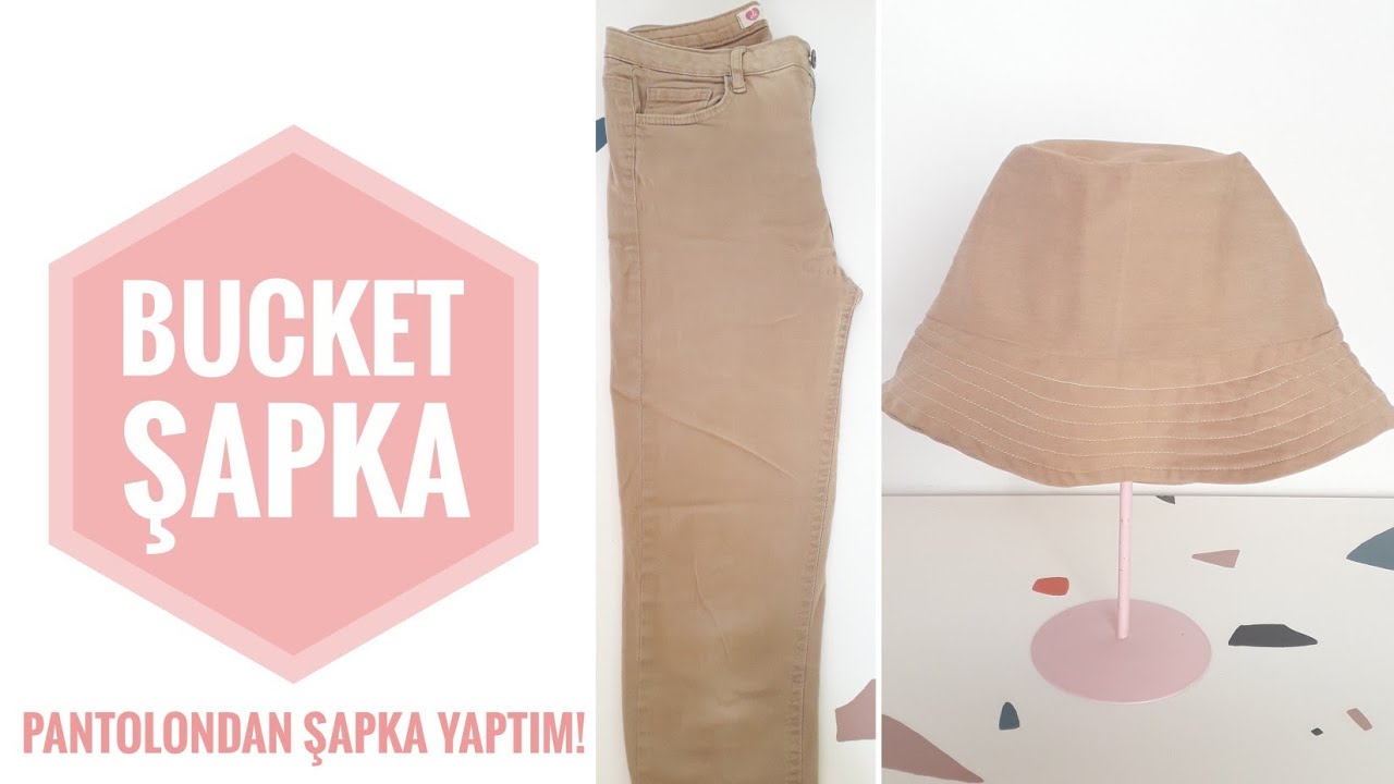 PANTOLONDAN ŞAPKA YAPIMI-BUCKET ŞAPKA NASIL YAPILIR/DIY BUCKET HAT