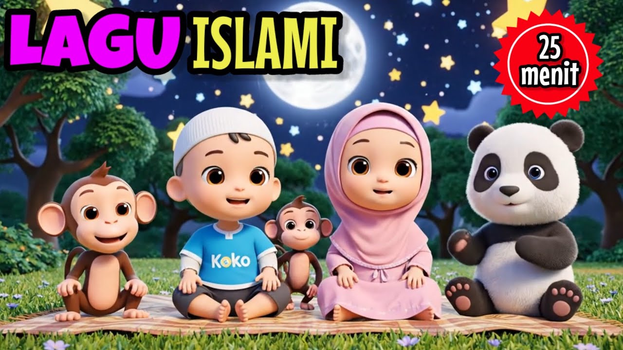 Lagu anak islami 25 menit - allahul kahfi sholawat busyro aku mau ke mekkah