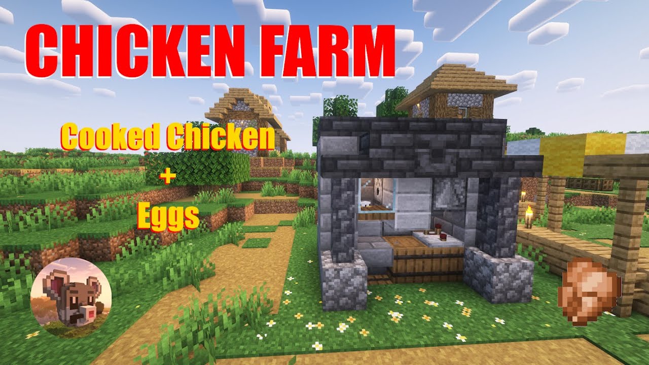 Auto-Cooked Chicken Farm Java/Bedrock 1.21+