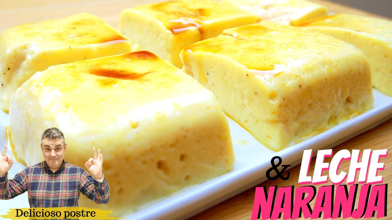 NARANJA y LECHE 🥧😋 un postre delicioso preparado en 5 MINUTOS (una nueva forma de comer flan)