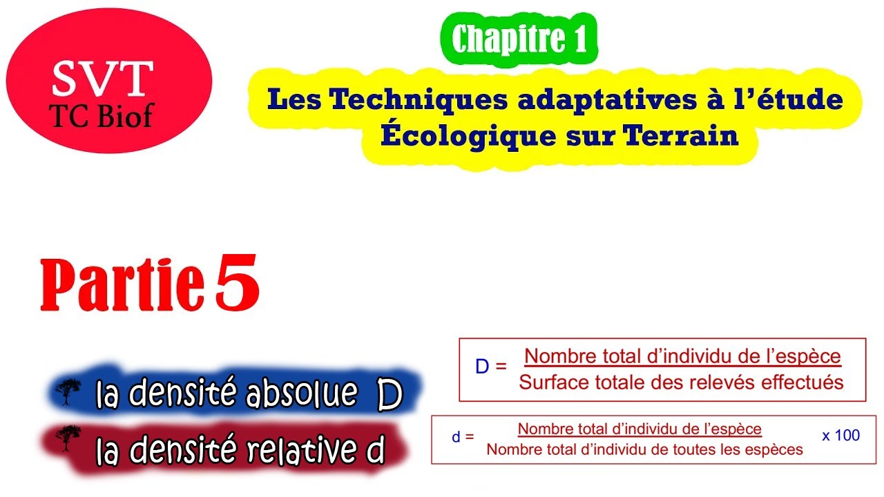 Les Techniques d’étude Écologique sur Terrain | Part  5 | densité Absolue (D) & densité relative (d)