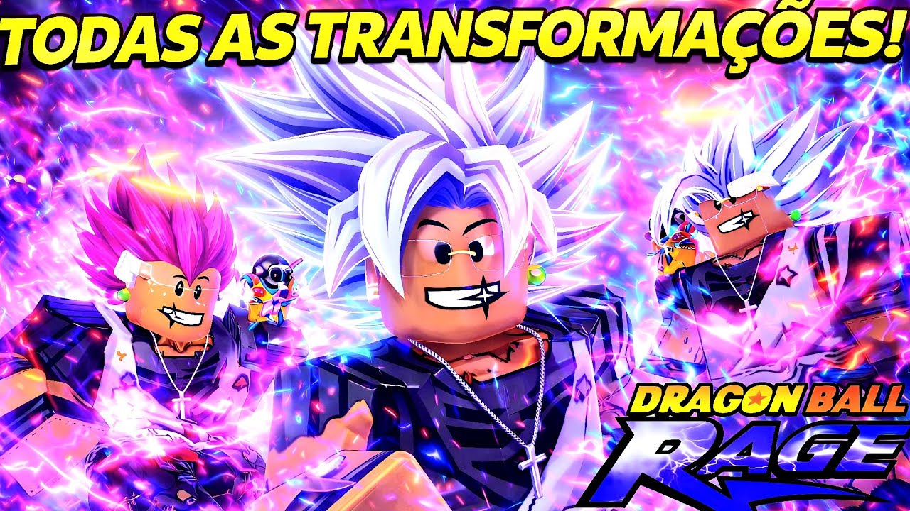 TODAS as TRANSFORMAÇÕES do Dragon Ball Rage (Roblox) 🔥🐉