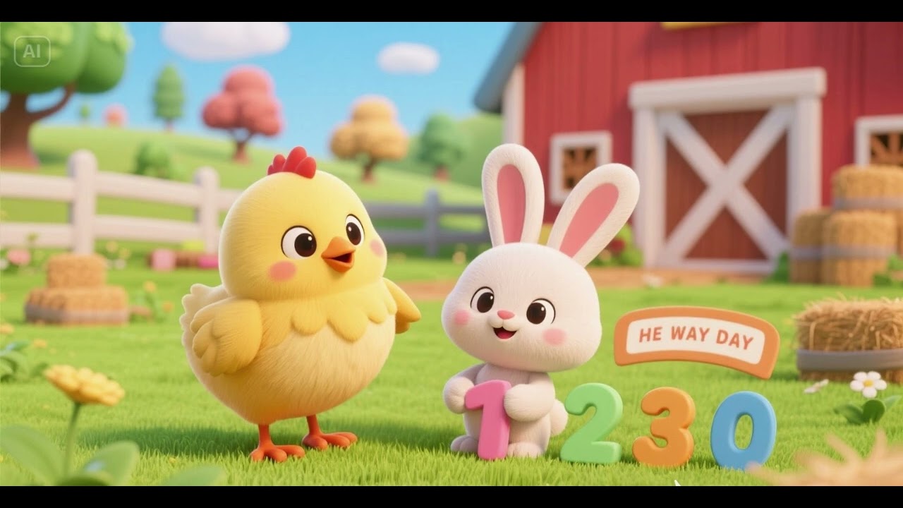 Baby Chick and Bunny Farm Counting Day Nursery Rhymes Kids Songs