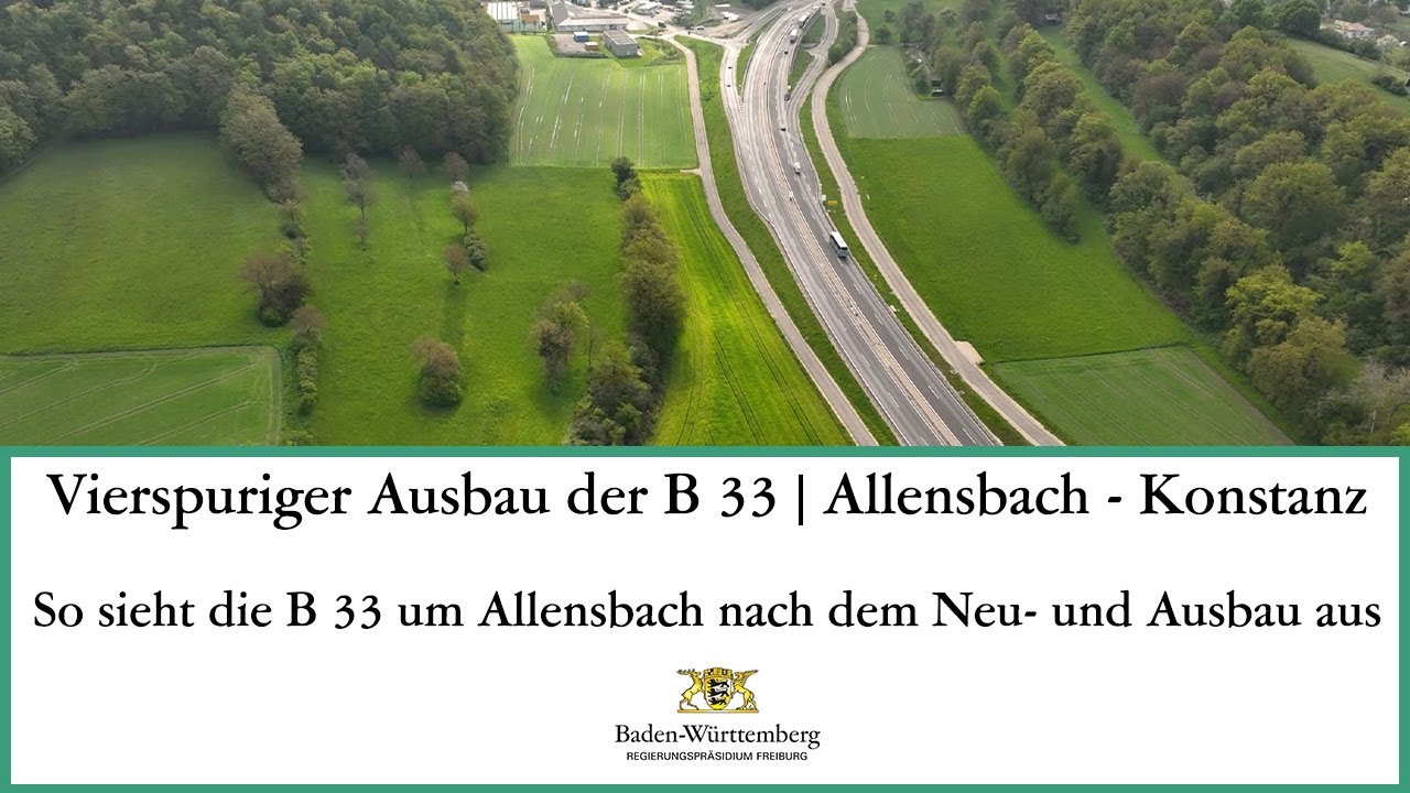 So sieht die B 33 um Allensbach nach dem Neu- und Ausbau aus