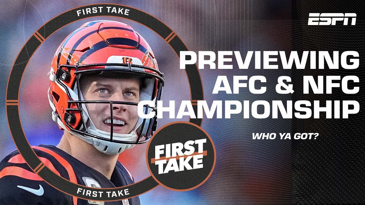 Burrow vs. Mahomes & Purdy vs. Hurts: First Take previews the AFC & NFC Championship 🏈
