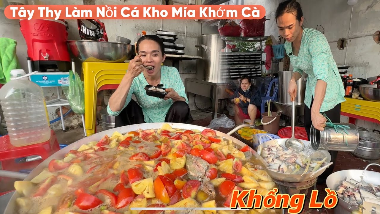 Chảy Nước Miếng Với C&aacute; Sốt M&iacute;a Kh&oacute;m C&agrave;,T&acirc;y Thy L&agrave;m Nồi Khổng Lồ Si&ecirc;u Ngon