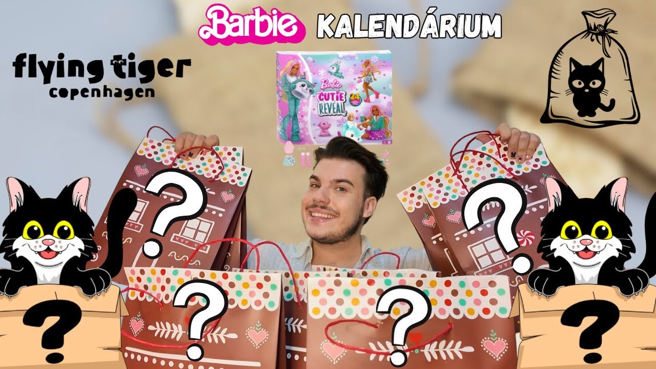 TIGER ZSÁKBAMACSKÁK + BARBIE CUTIE REVEAL MEGLEPETÉS KALENDÁRIUM!