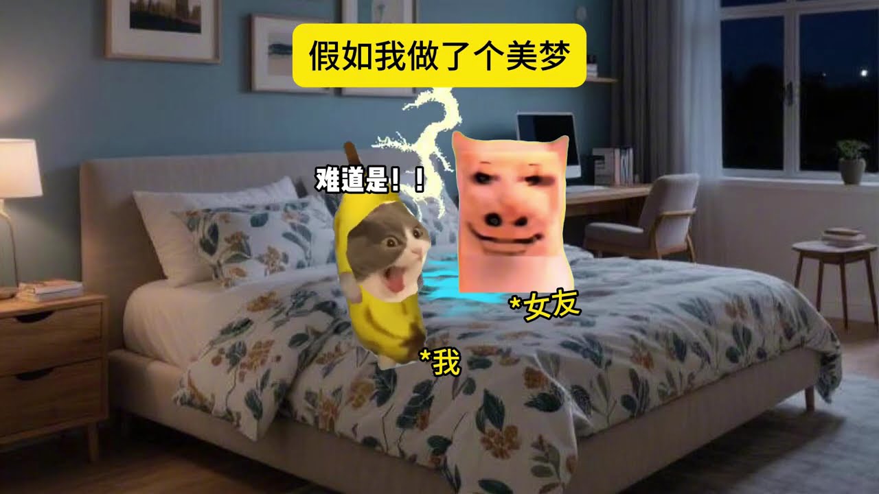 猫meme的欢乐时光-做美梦很爽 但记住那只是梦哦 #猫meme  #猫meme小剧场 #猫meme剧场 #内容过于真实 #搞笑