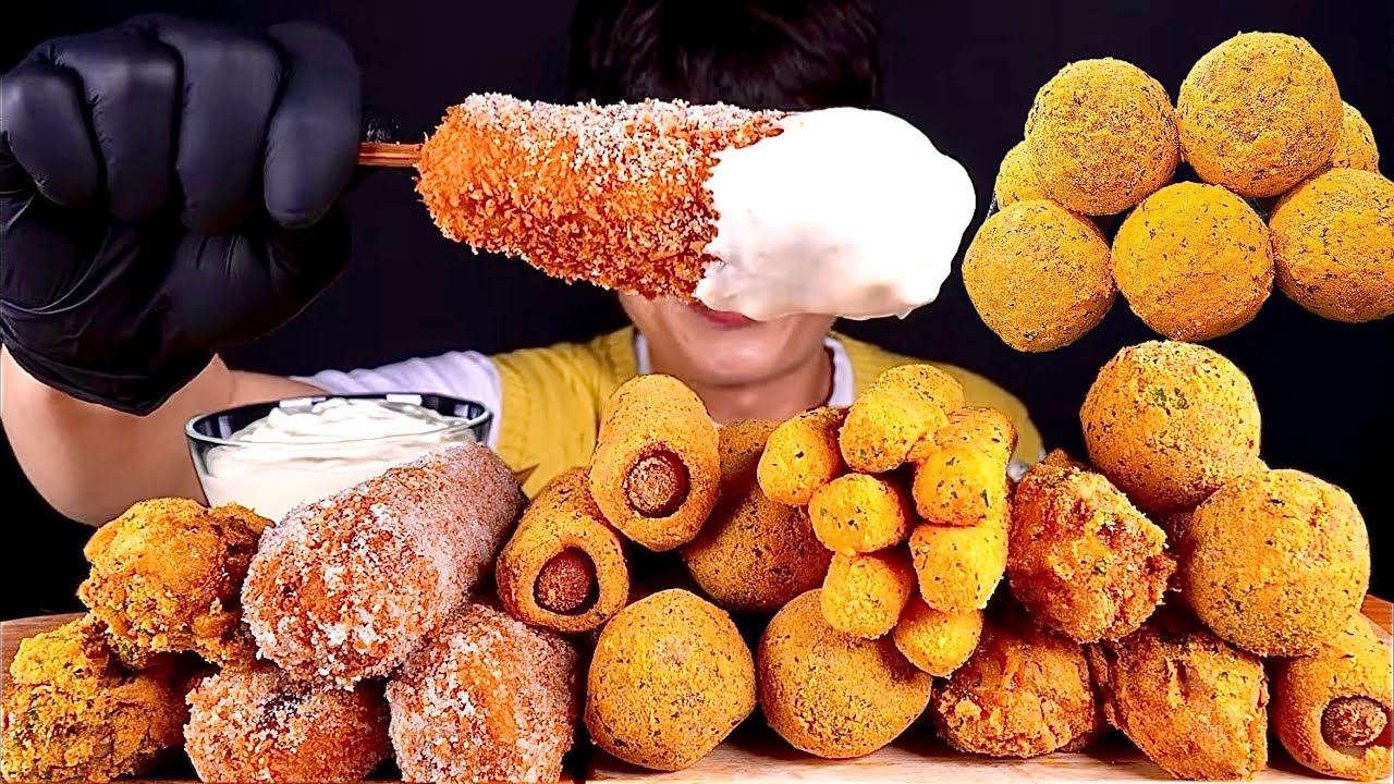 ASMR 뿌링뿌링 뿌링클수혈🟡뿌링핫도그 뿌링치즈스틱 뿌링닭다리 먹방! Cheese Ball Cheese Stick Sugar Corn Dog Chicken Legs MuKBang!