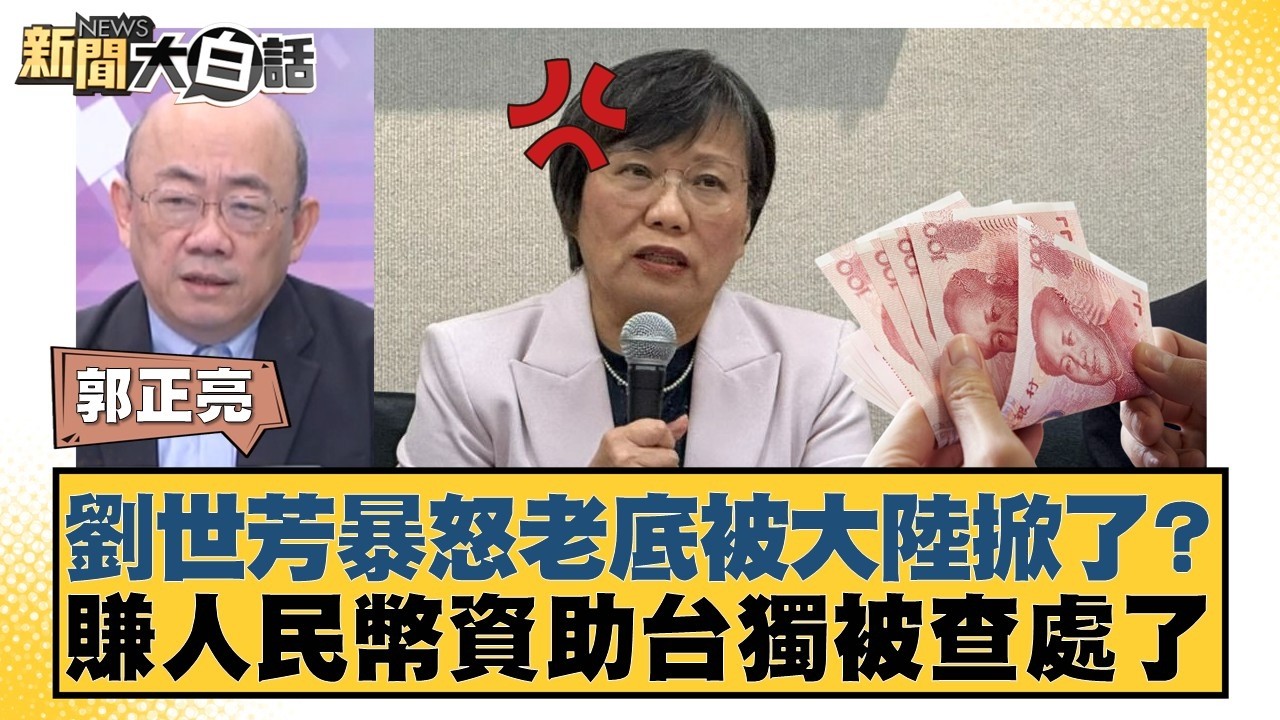 劉世芳暴怒老底被大陸掀了？賺人民幣資助台獨被查處了【#新聞大白話】20260227-7｜#郭正亮 #陳揮文 #李柏毅