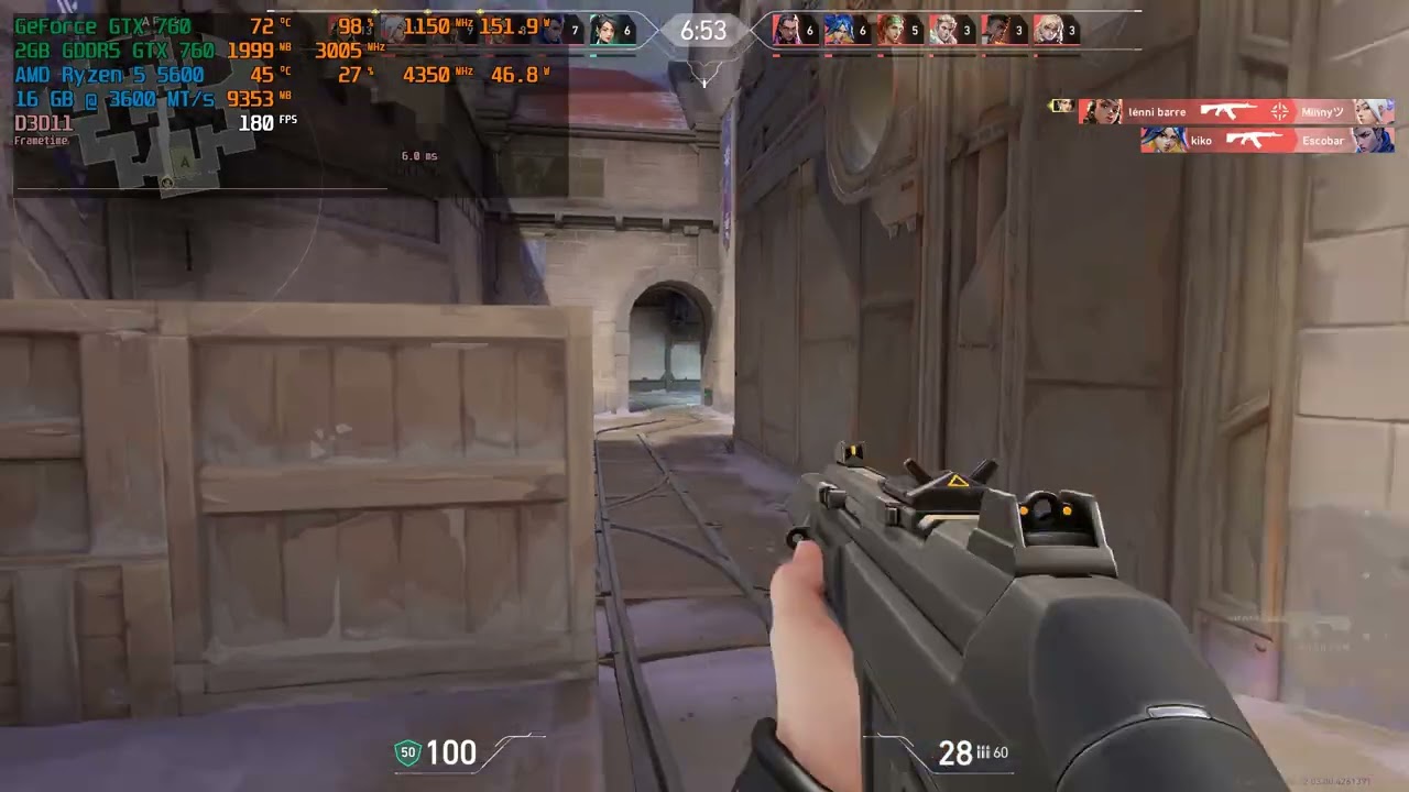 Valorant - GTX 760 + Ryzen 5 5600 | 1080P | HIGH Settings