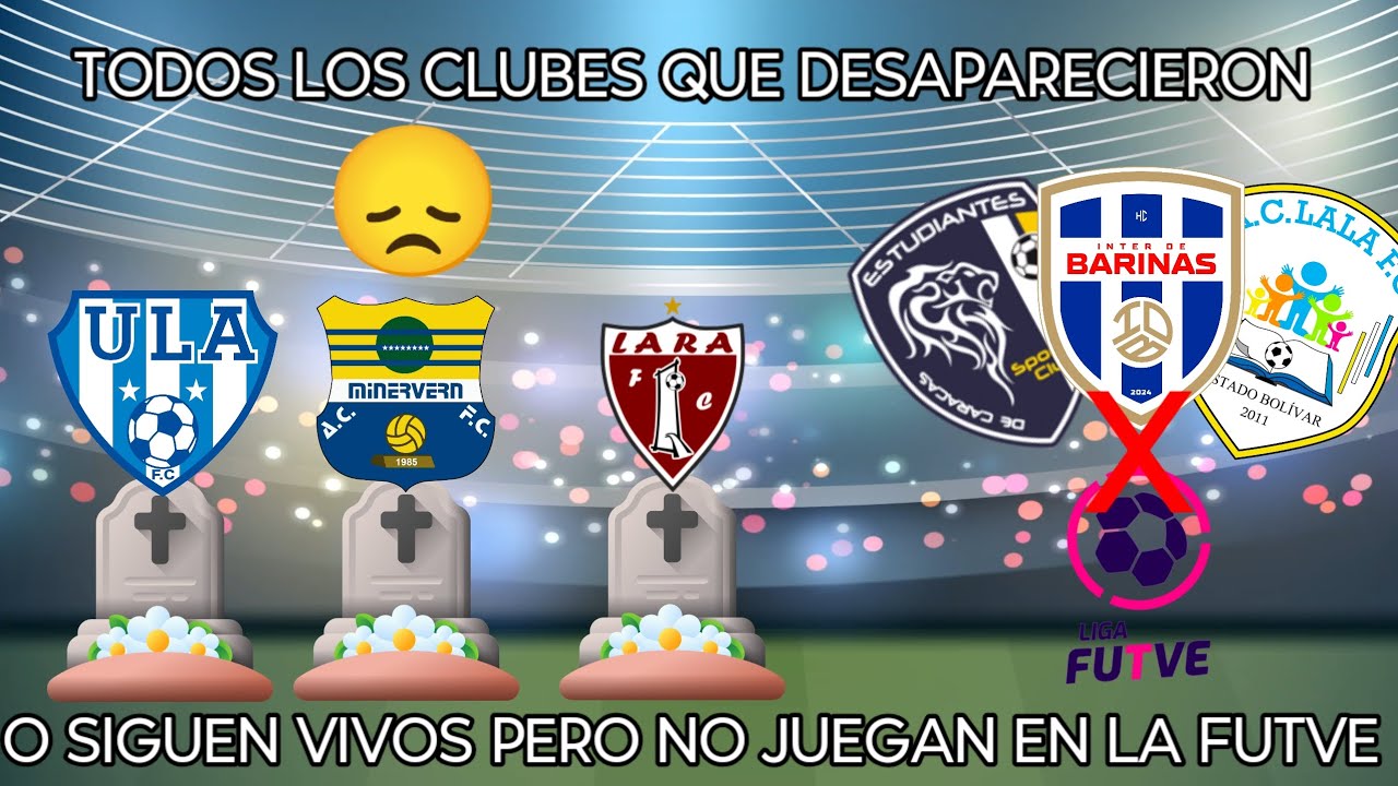 TODOS Los Clubes de la Liga FUTVE Que DESAPARECIERON ✝️ o SIGUEN VIVOS en el Fútbol Venezolano ⚽🇻🇪
