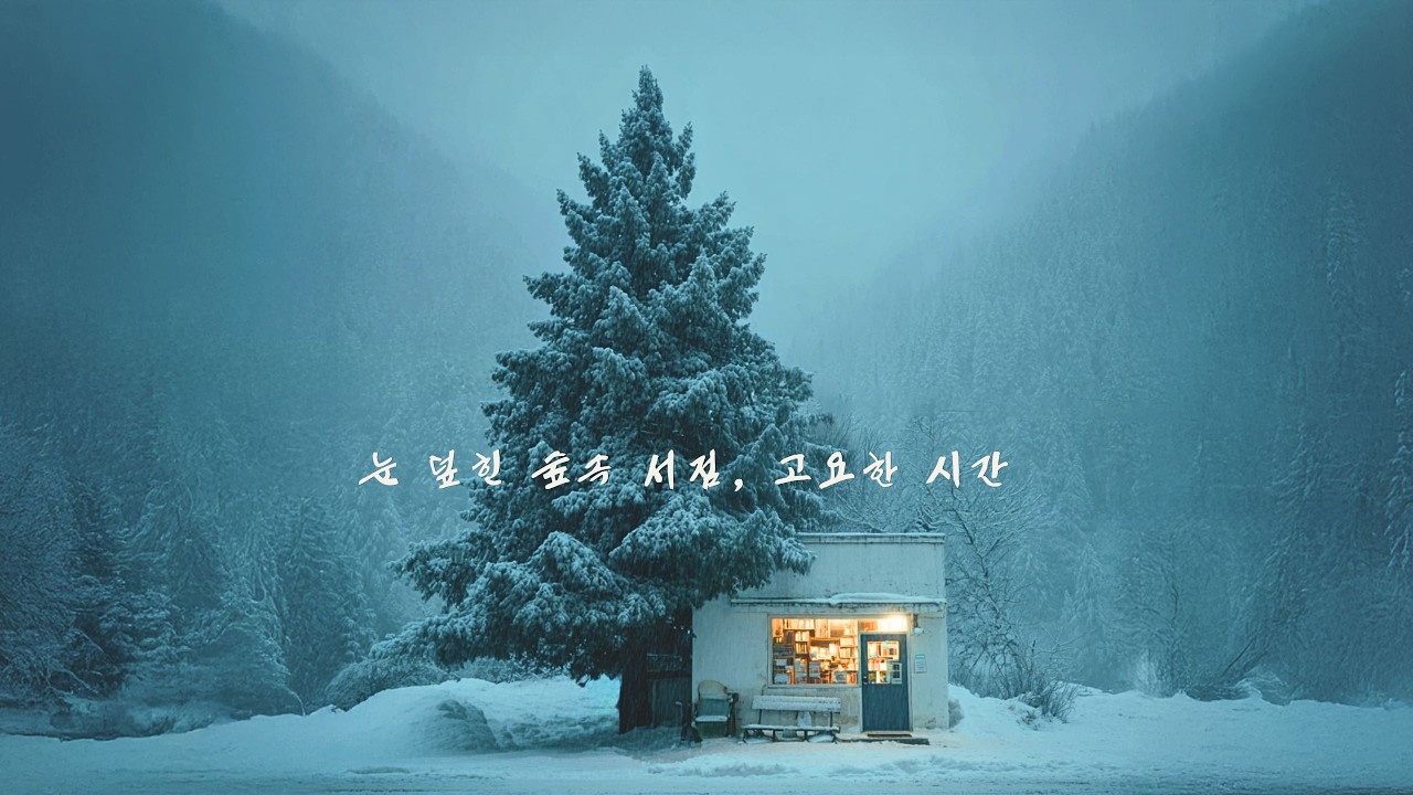 [playlist] Маленькое книжное кафе в заснеженном лесу, тишина под светом ламп | Чтение·Фокус·Отдых