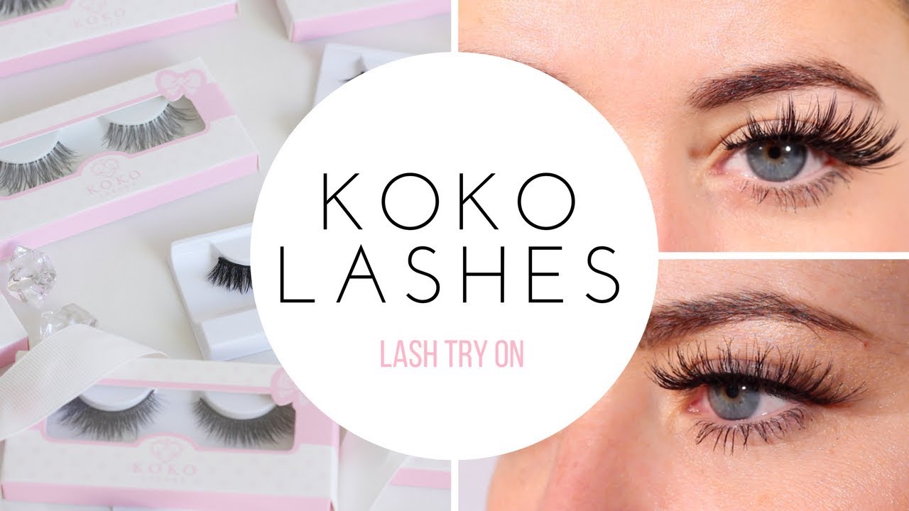 KOKO LASHES TRY ON:  QUEEN B, GODDESS & AMORE