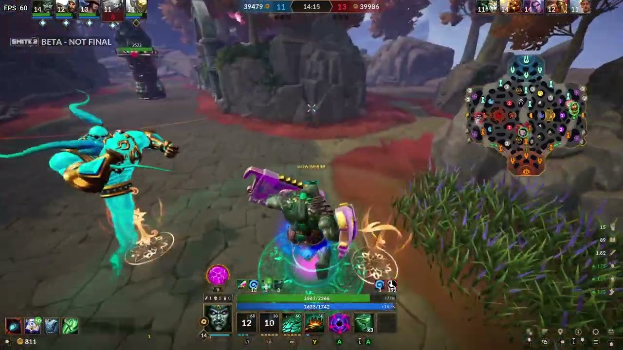 Smite 2 1v2 Cabrakan solo lane #smite #smite2 #shorts