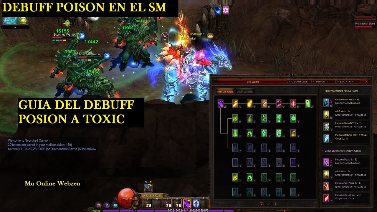 Todo sobre el DEBUFF POISON en el SM / Mu Online Webzen