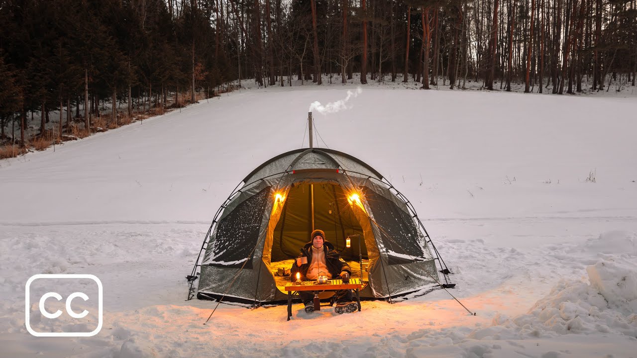 Solo Winter Camping in a Snowstorm -10°C #44
