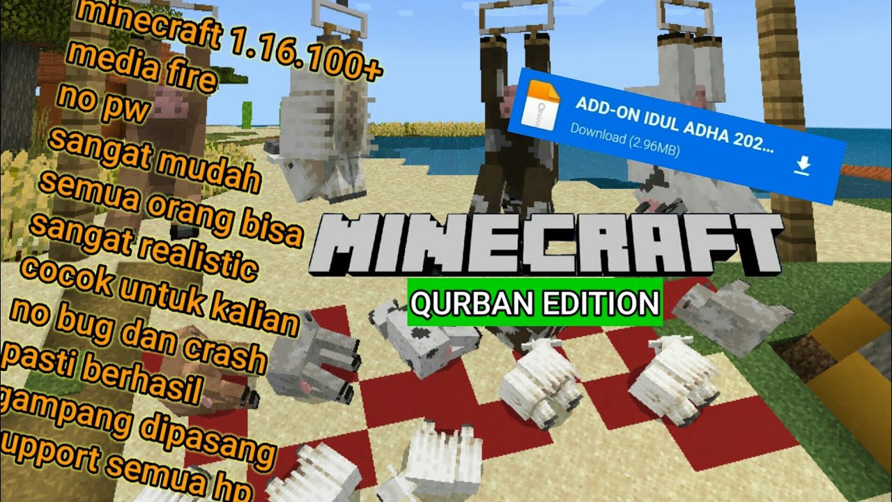 Cara memasang addon idul adha di minecraft 1.18 terbaru dan mudah
