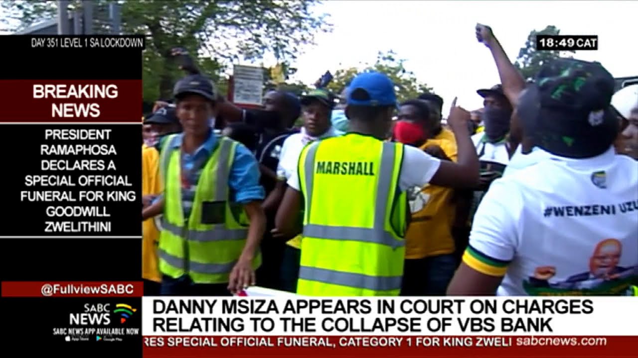 VBS Scandal I Danny Msiza appears in court on charges relating to the collapse of VBS Bank