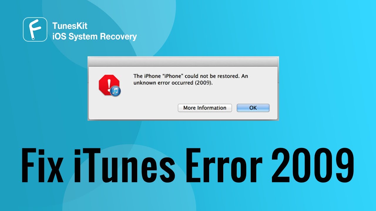 6 Methods to Fix iTunes Error 2009 (100% Works)