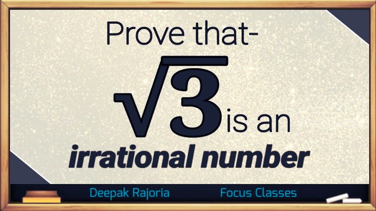 Class 10 Maths Real Numbers | Prove that root 3 is an irrational number | Show that √3 is irrational